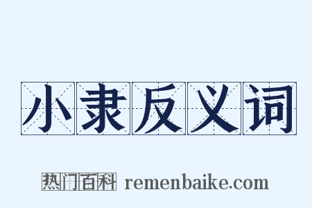 小隶反义词是什么意思的图片
